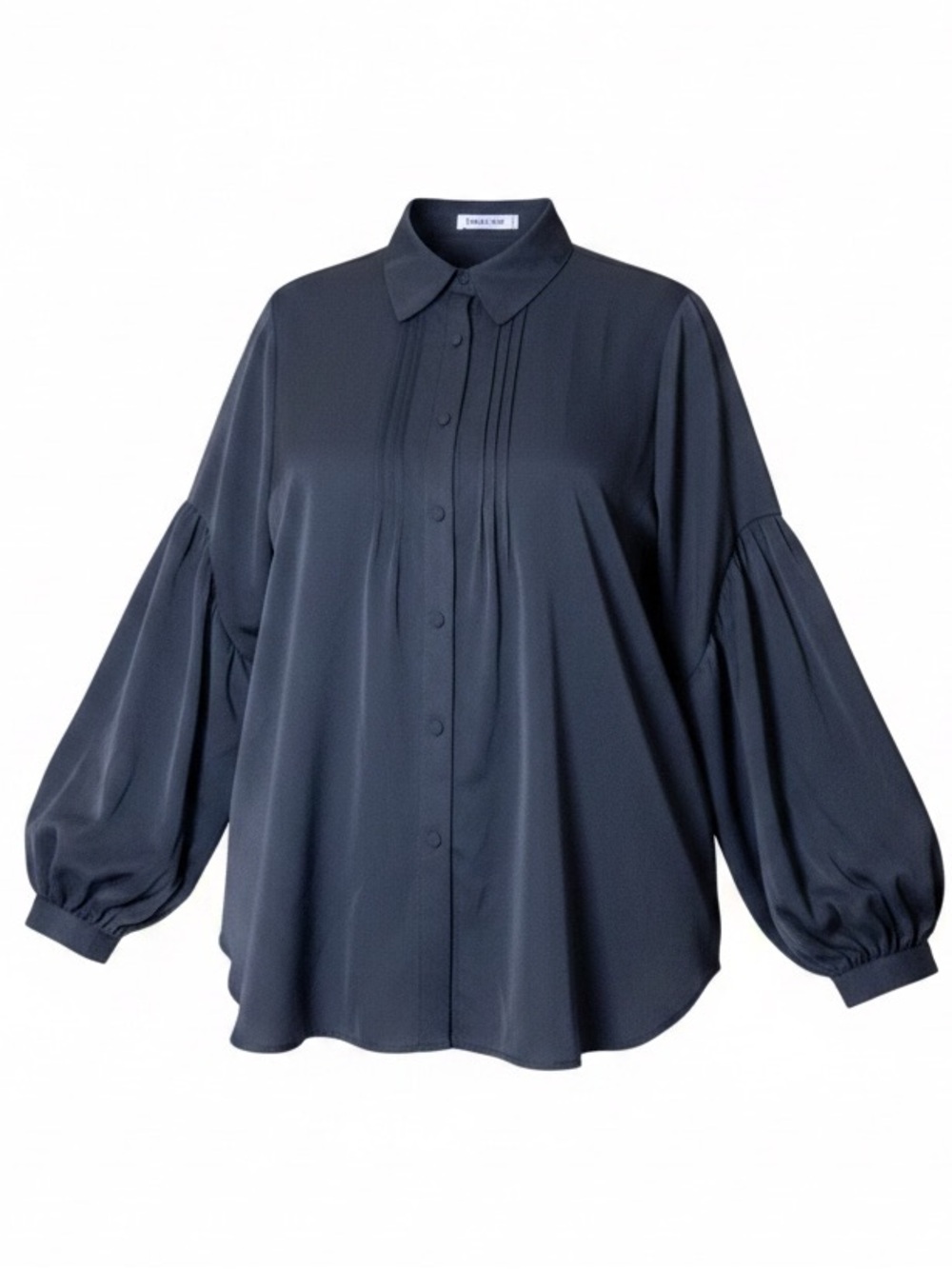 Grace Karin | NWT Black Bishop Sleeve Button Down Blouse 2X